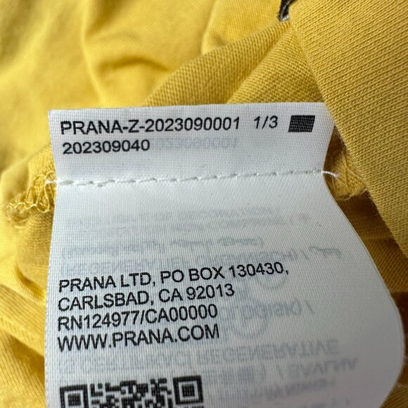 prAna Men's Everyday Organic Cotton Short Sleeve Tee Shirt, Size Medium, Pollen - Picture 11 of 13